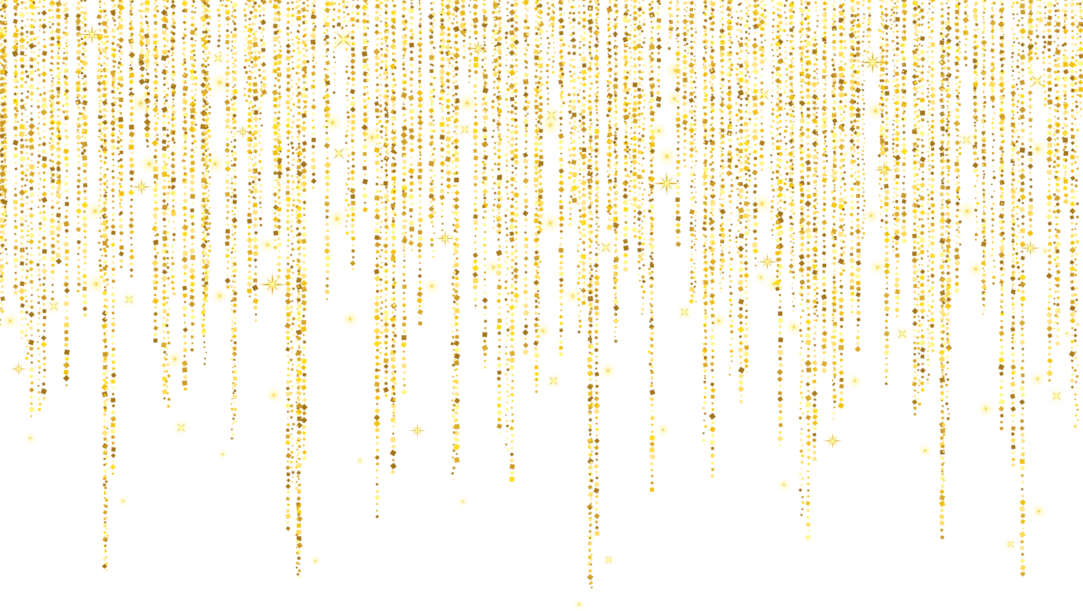 Gold Holiday Decoration Long Glitter Rain Garland